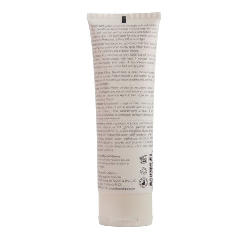 Back side of tube Super Soft Lotion  4 oz